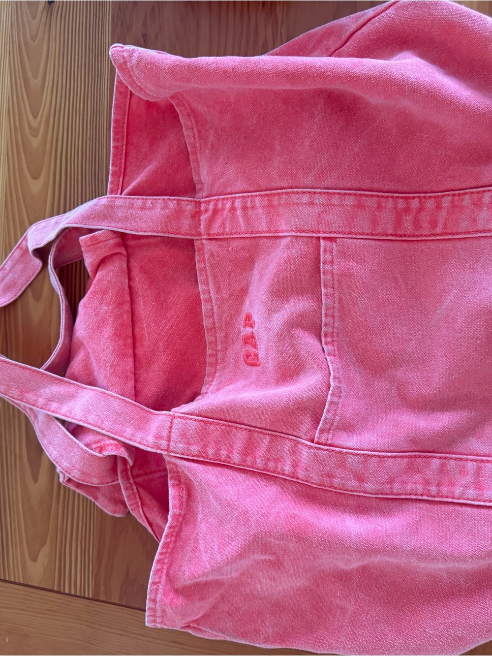 GAP Pink Washed Denim Tote Bag